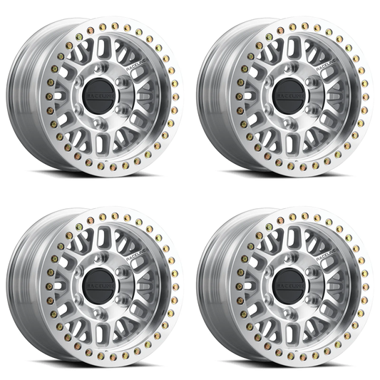(set of 4) Raceline RT951 Ryno Machined Beadlock | 17x9" -38mm | 6x139.7mm Wheel