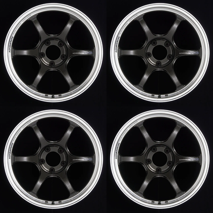 (set of 4) Advan RG-D2 Machining/Black Gunmetallic | 18x10.5" +15mm | 5x114.3mm Wheel