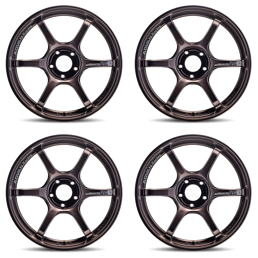 (set of 4) Advan RG-4 Racing Copper Bronze | 18x9.5" +45mm | 5x100mm Wheel