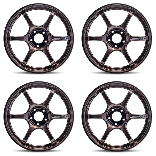 (set of 4) Advan RG-4 Racing Copper Bronze | 18x9.5" +45mm | 5x100mm Wheel