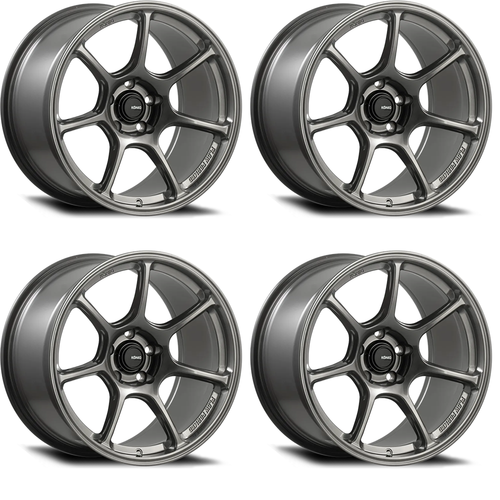 (set of 4) Konig Ultragram Carbon Bronze Metallic | 17x8" +38mm | 5x100mm Wheels