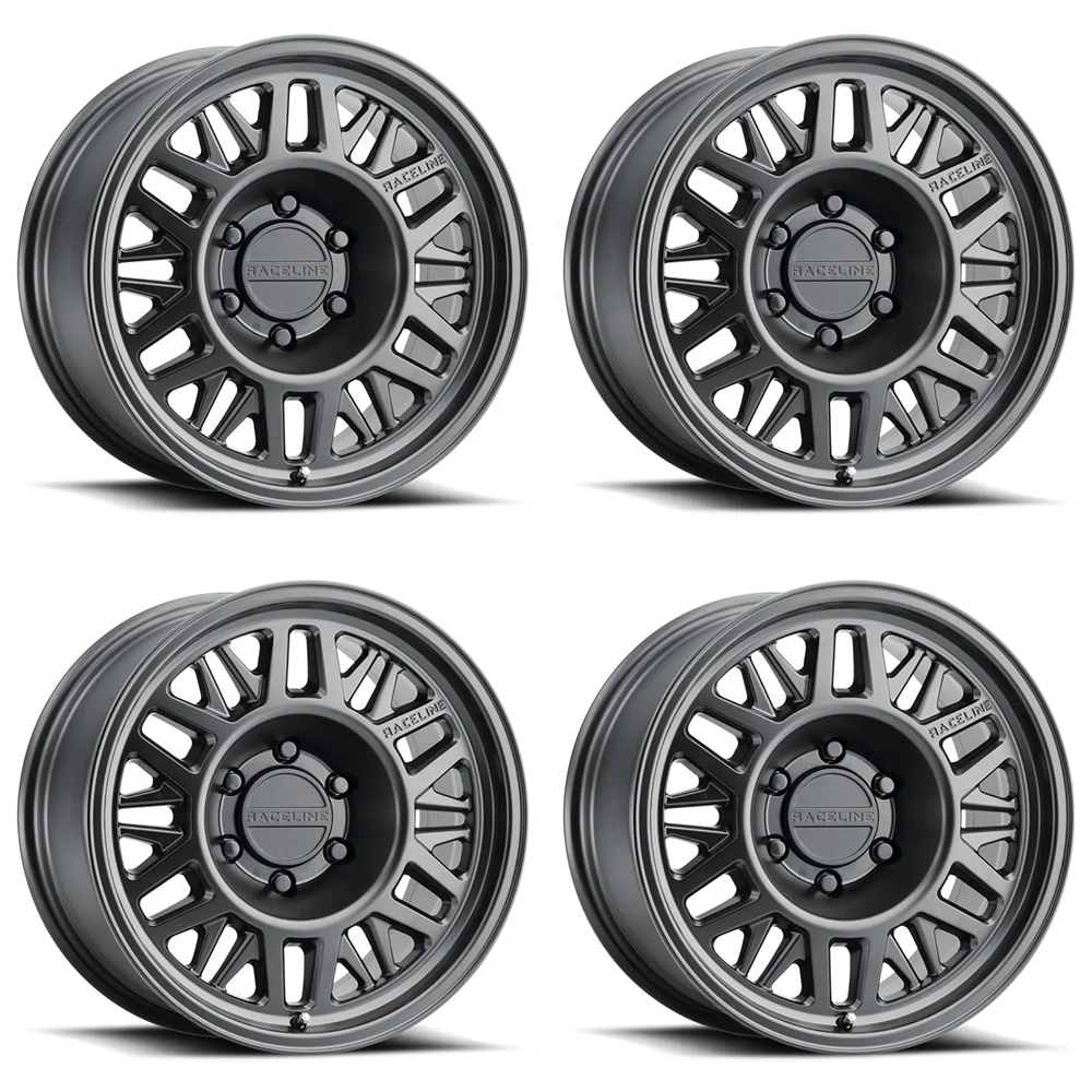 (set of 4) Raceline 451 Ryno Satin Black | 18x9" +0mm | 5x127mm Wheel