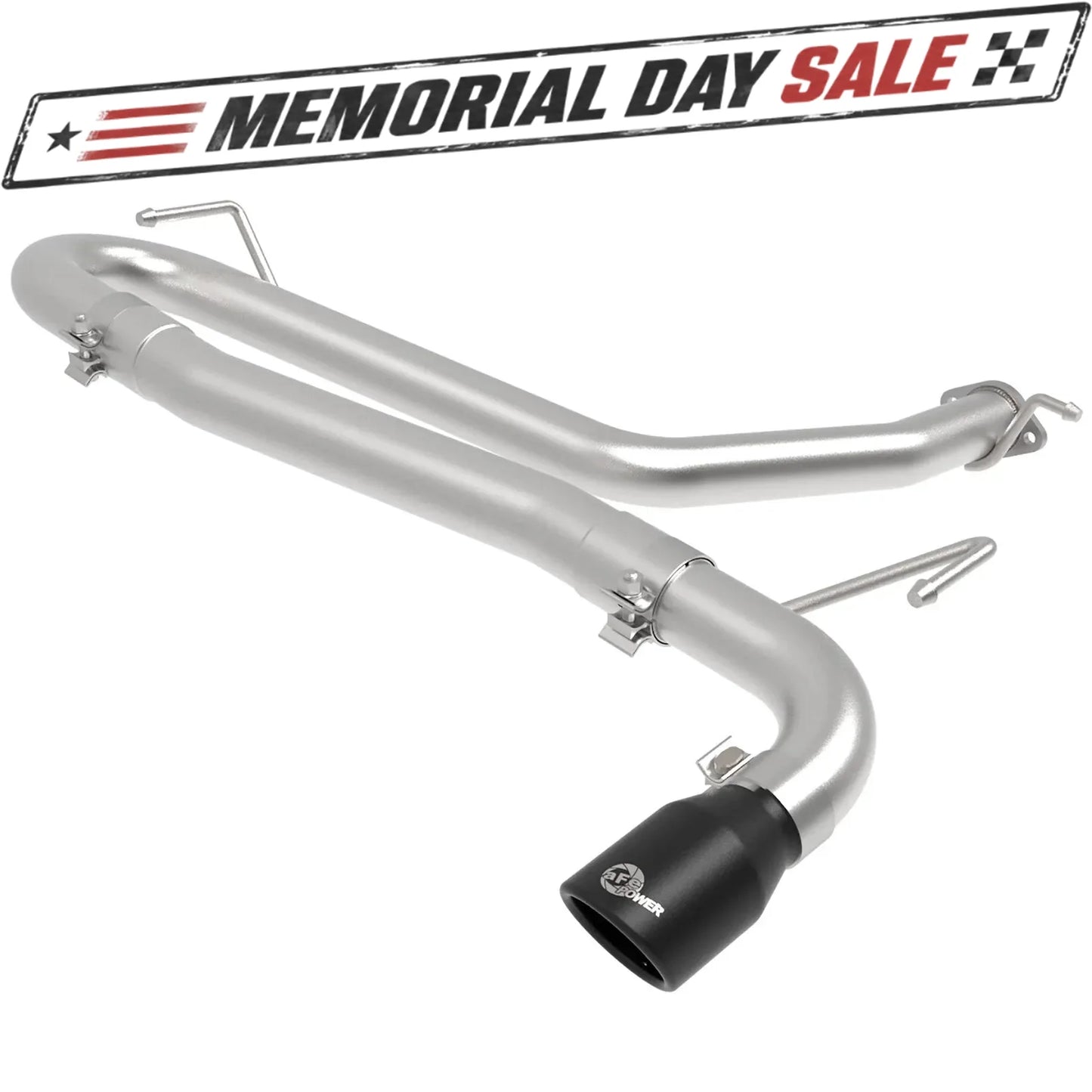 aFe 2.5in SS Axle-Back Exhaust w/ Black Tips | Hyundai Kona AWD (18-22) (49-37017NM-B)