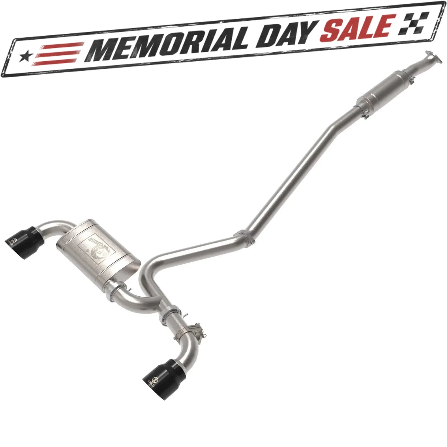 aFe 3in 304 SS Cat-Back Exhaust w/ Black Tips | Hyundai Kona N L4 2.0L (22-23) (49-37033-B)