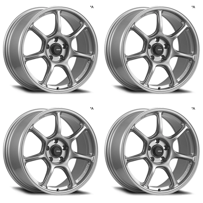 (set of 4) Konig Ultragram Titanium Metallic | 18x11" +15mm | 5x114.3mm Wheel