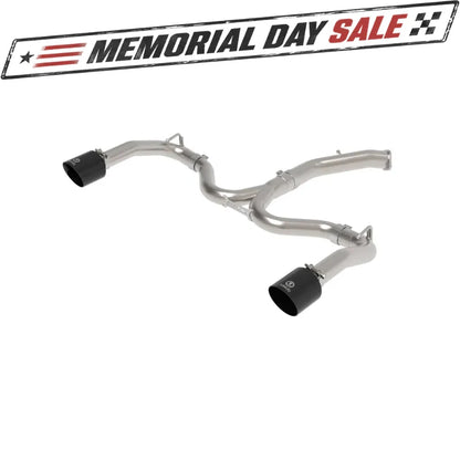 aFe 20-21 Kia Forte GT 1.6L 3in-2.5in 304 Stainless Steel Axle-Back Exhaust w/ Black Tips