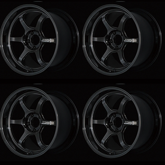 (set of 4) Advan R6 Racing Titanium Black | 18x10.5" +32mm | 5x112mm Wheel
