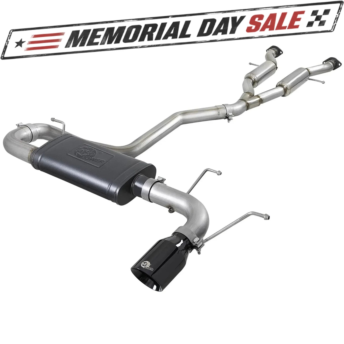 aFe 2.5in to 3in SS Cat-Back Exhaust w/ Black Tip | Jeep Grand Cherokee WK2 14-19 (49-38078-B)