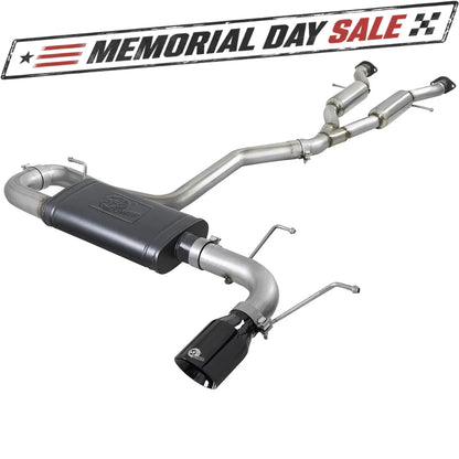 aFe 2.5in to 3in SS Cat-Back Exhaust w/ Black Tip | Jeep Grand Cherokee WK2 14-19 (49-38078-B)