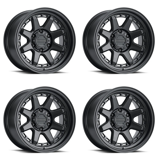 (set of 4) Raceline 947 Scout Satin Black | 17x9" -12mm | 5x127mm Wheel