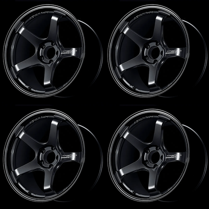 (set of 4) Advan GT Beyond Racing Titanium Black | 17x8" +37mm | 5x114.3mm Wheel