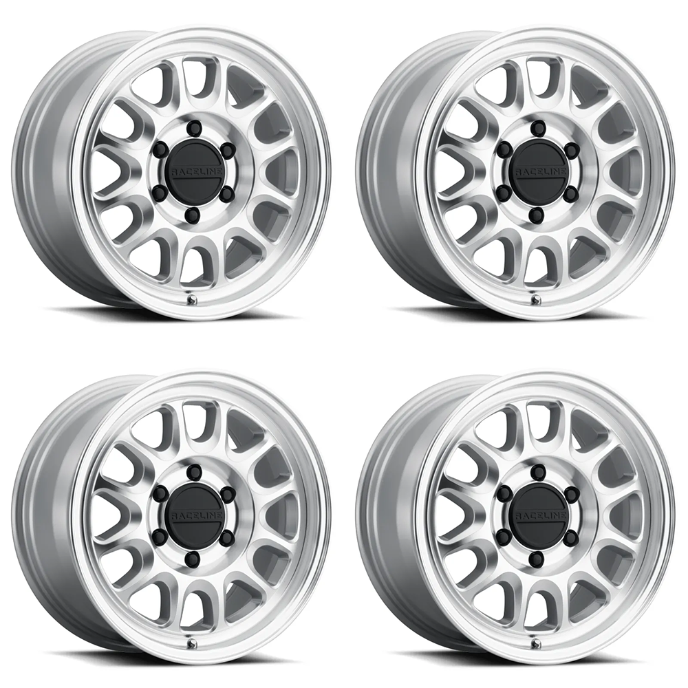 (set of 4) Raceline 958 Rogue Machined CC | 18x8.5" +35mm | 6x139.7mm Wheel