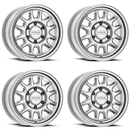(set of 4) Raceline 958 Rogue Machined CC | 18x9" +18mm | 5x127mm Wheel