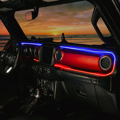 Oracle JL/Gladiator Dynamic ColorSHIFT Dash Kit | Jeep JK/JL/JT (4236-332)