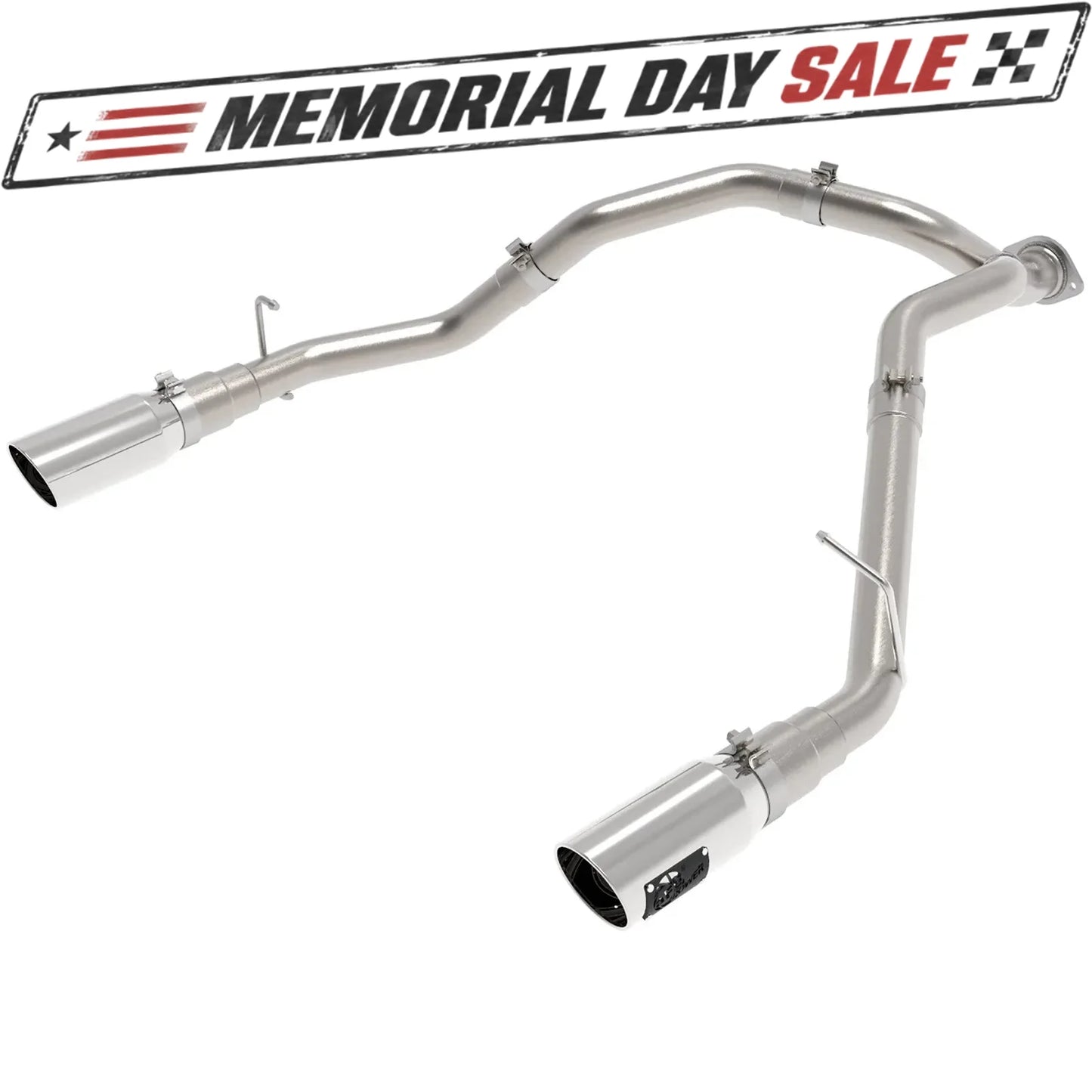 aFe Large Bore HD 3in 409SS DPF-Back Exhaust w/ Polished Tip | RAM 1500 V6-3.0 (20-21) (49-42080-P)
