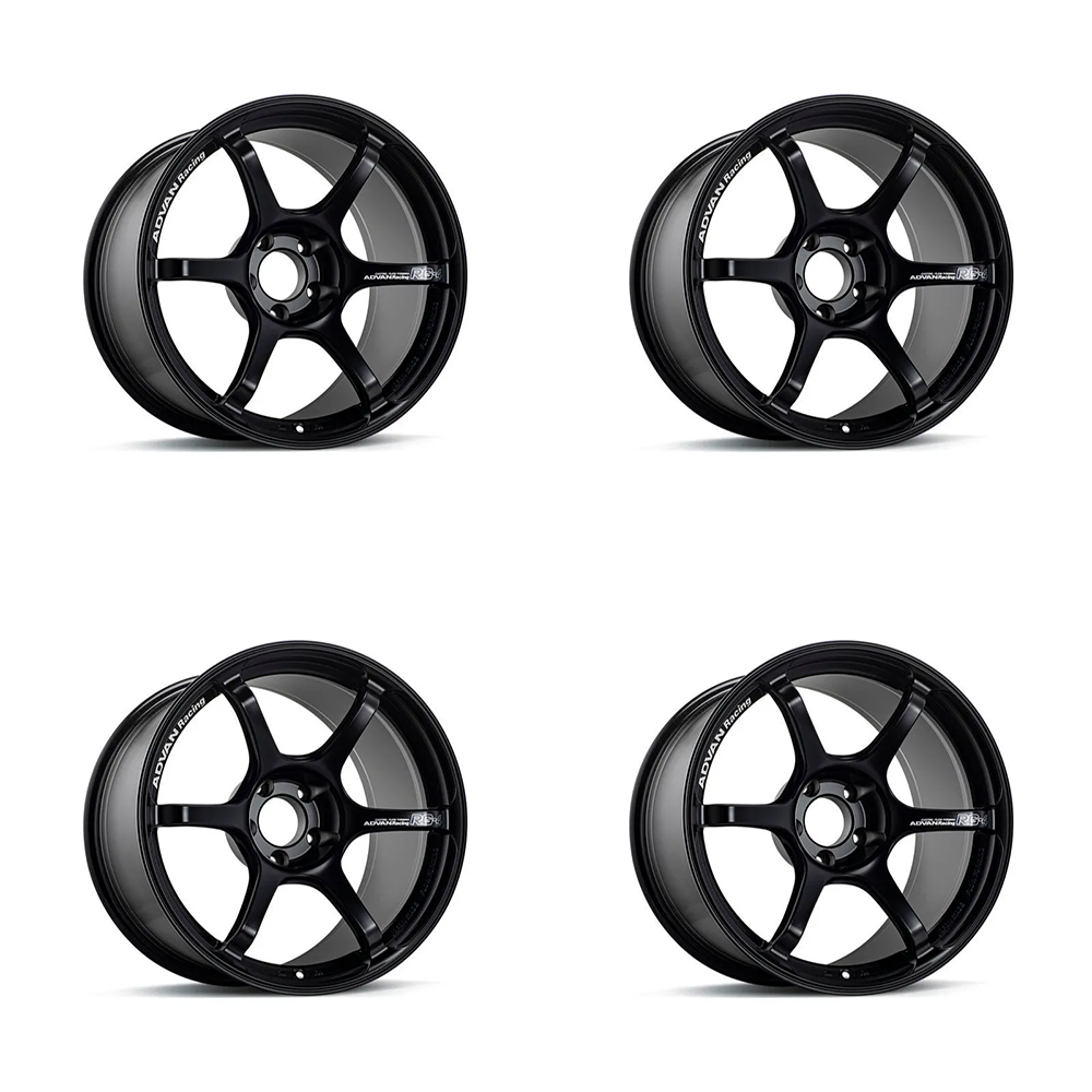 (set of 4) Advan RG-4 Semi Gloss Black | 18x9.5" +45mm | 5x100mm Wheel