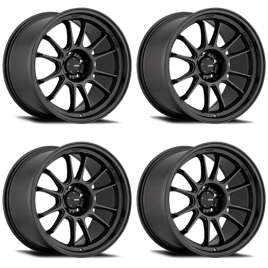 (set of 4) Konig Hypergram Matte Black | 18x10" +25mm | 5x120mm Wheel