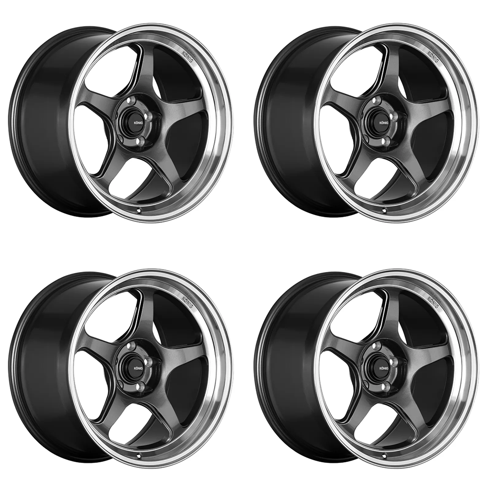 (set of 4) Konig Hyperspec Anthracite Metallic | 19x8.5" +32mm | 5x114.3mm Wheel