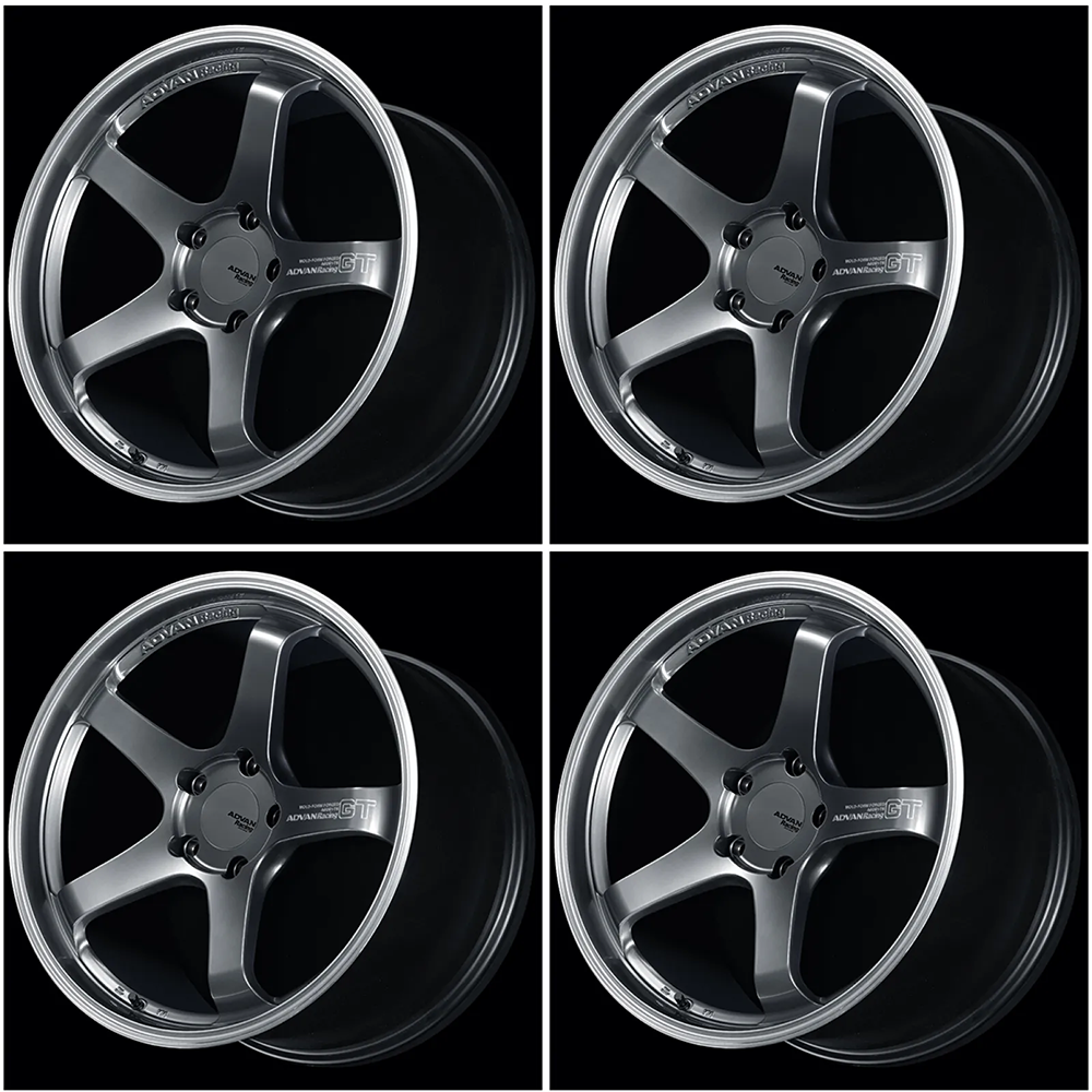 (set of 4) Advan GT Beyond Racing Titanium Black | 18x9.5" +45mm | 5x120mm Wheel