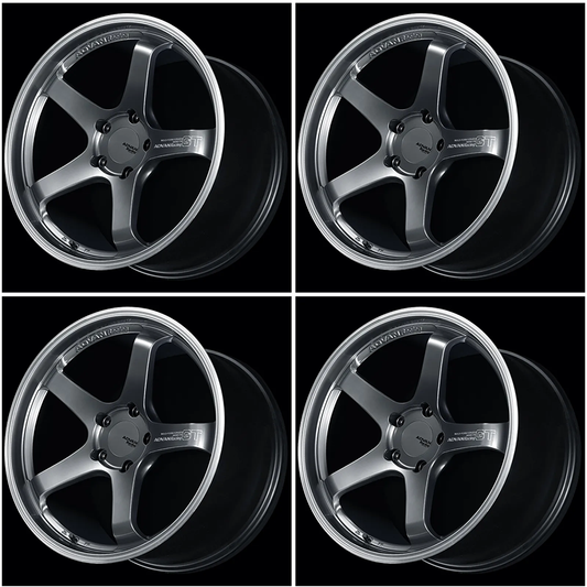 (set of 4) Advan GT Beyond Racing Titanium Black | 18x9.5" +45mm | 5x120mm Wheel
