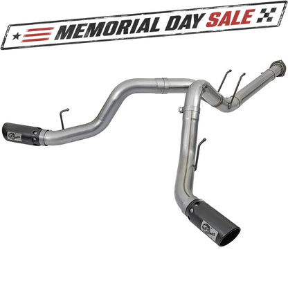 aFe Large Bore-HD 4in SS DPF-Back Exhaust | Ford F-250/350 17-23 (49-43092-B)