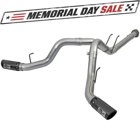 aFe Large Bore-HD 4in SS DPF-Back Exhaust | Ford F-250/350 17-23 (49-43092-B)