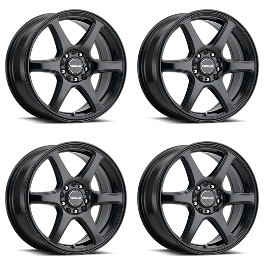 (set of 4) Raceline 146 Matrix Gloss Black | 18x8" +40mm | 5x100/5x114.3mm Wheel