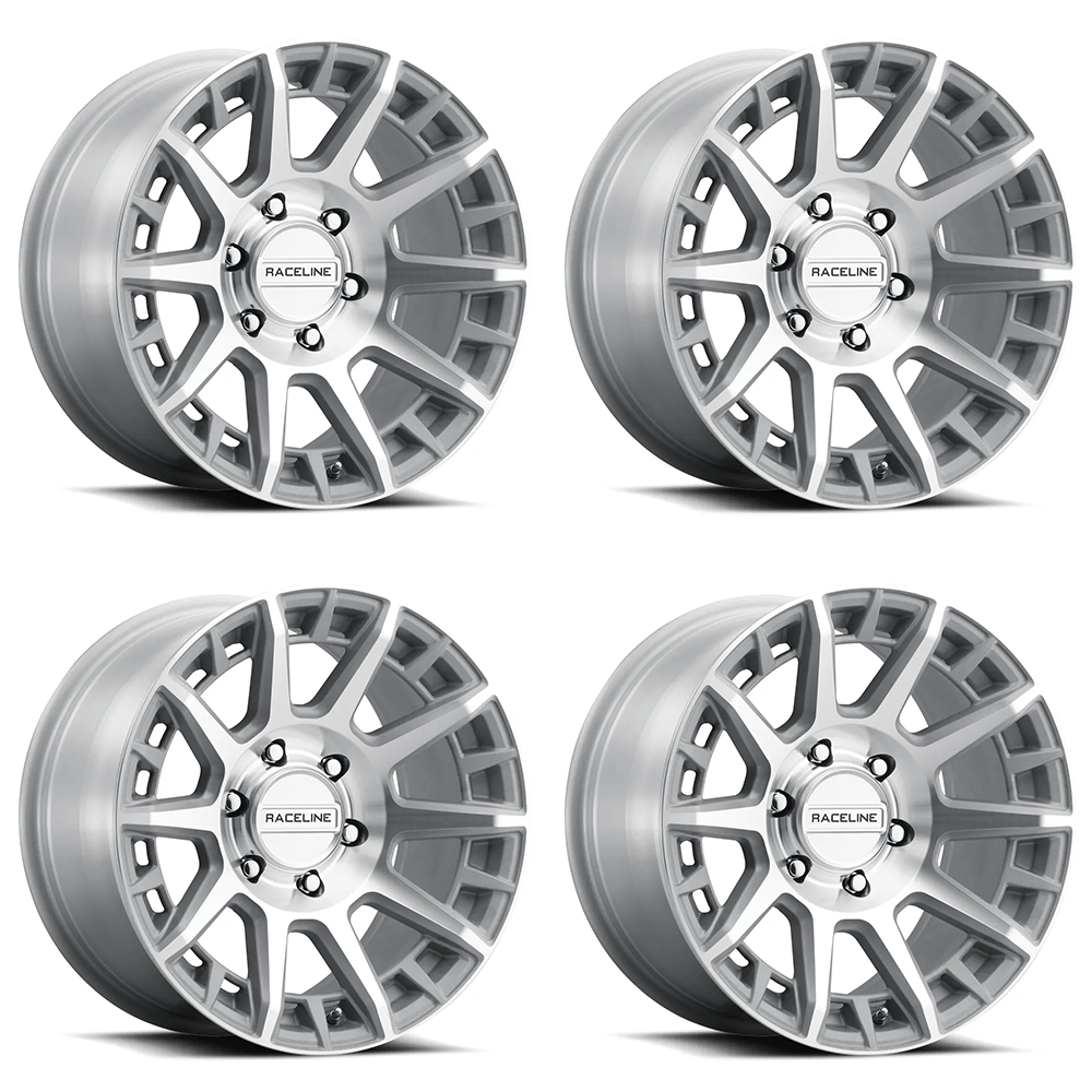 (set of 4) Raceline 946 Boost Machined | 17x8.5" +0mm | 6x139.7mm Wheel