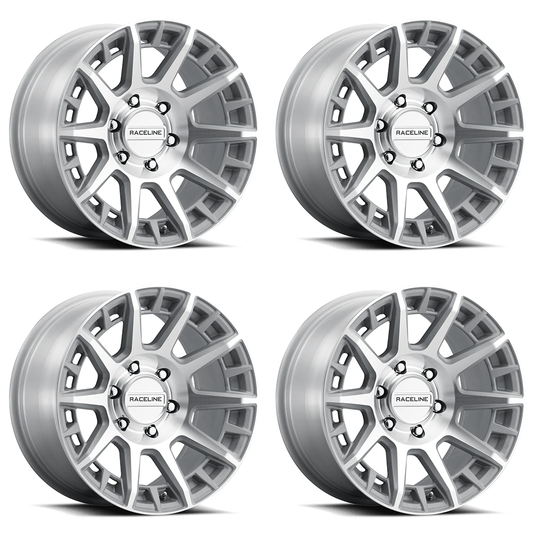 (set of 4) Raceline 946 Boost Machined | 17x8.5" +0mm | 6x139.7mm Wheel
