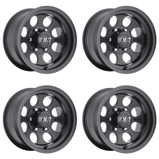 (set of 4) Mickey Thompson Classic III Satin Black | 15x8" -22mm | 5x4.5mm Wheels