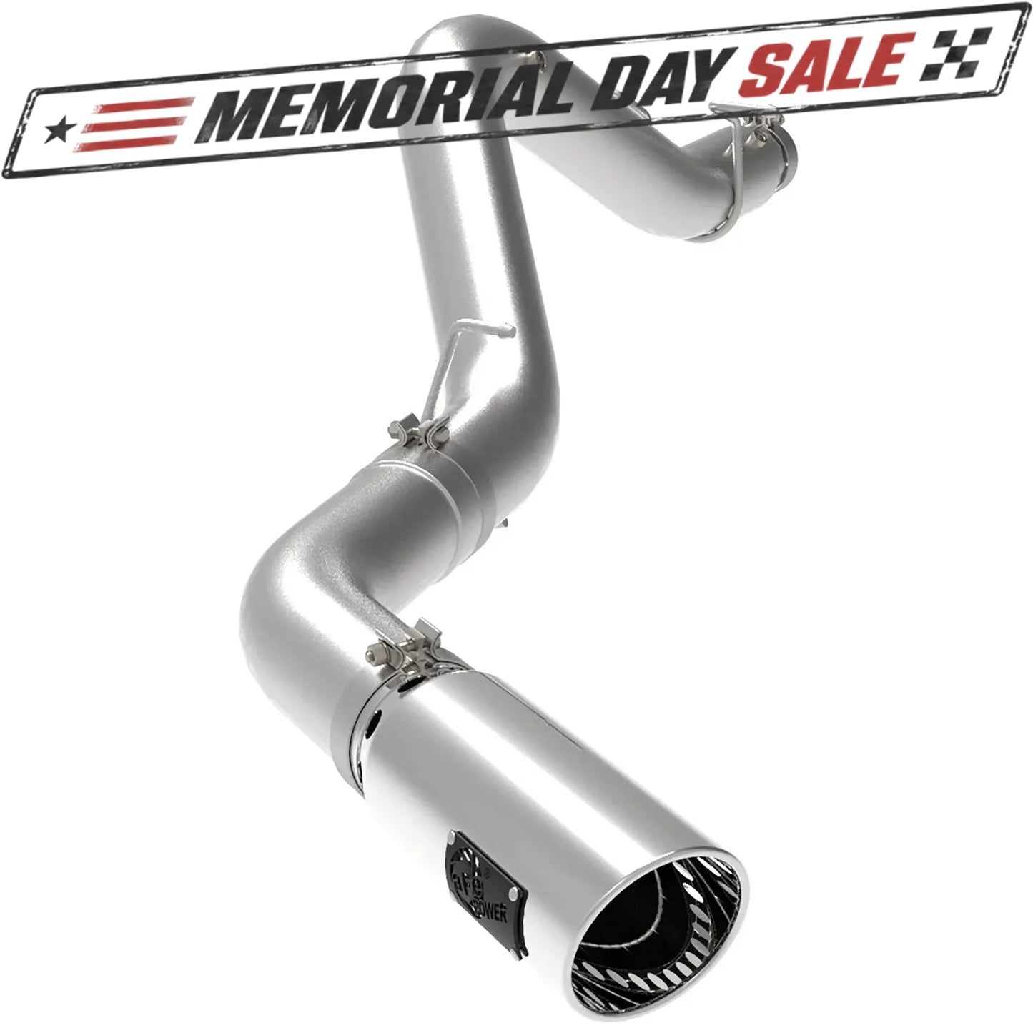 aFe Large Bore-HD 5in 409 SS DPF-Back Exhaust GM Trucks 20-24 V8-6.6L (49-44125-P)