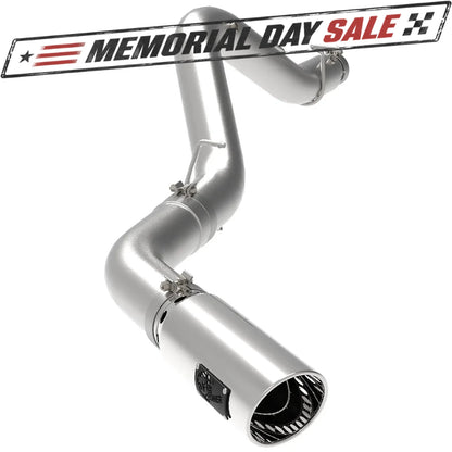 aFe Large Bore-HD 5in 409 SS DPF-Back Exhaust GM Trucks 20-24 V8-6.6L (49-44125-P)