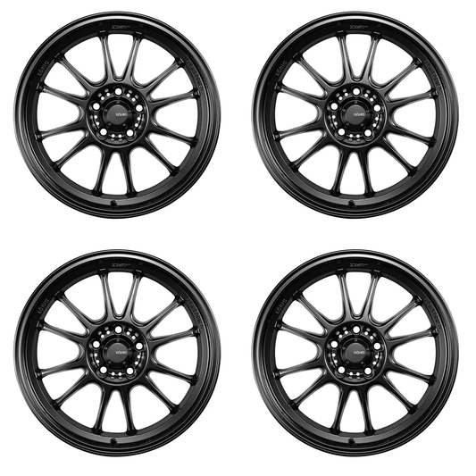 (set of 4) Konig Hypergram Matte Black | 18x12" +20mm | 5x120mm Wheel