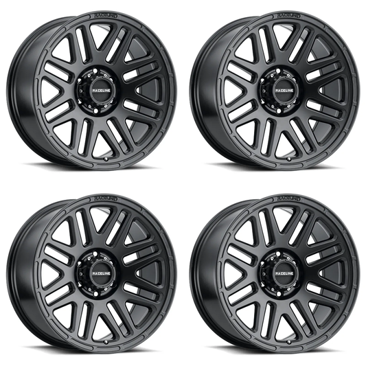 (set of 4) Raceline 944 Outlander Satin Black | 20x9" +18mm | 6x139.7mm Wheel