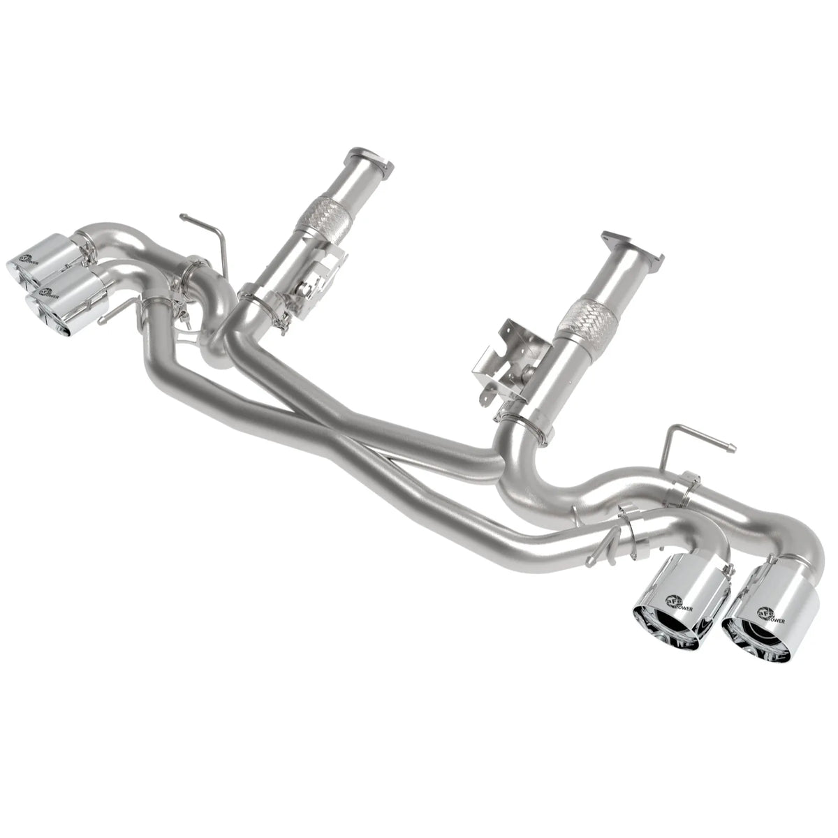 aFe MACH Force-Xp 3in to 2.5in 304 SS Cat-Back Exhaust | Corvette C8 (20-25) (49-34127NM-P)