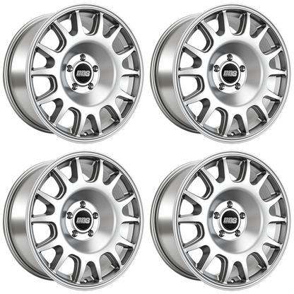 (set of 4) BBS TS-R Satin Silver | 18x9" +25mm | 5x130mm Wheel