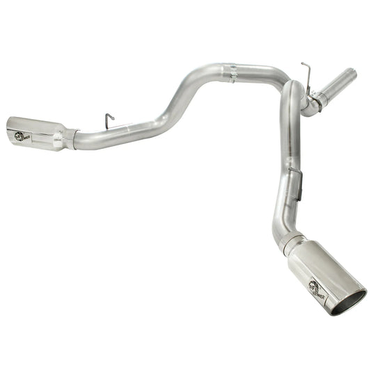 aFe Large Bore-HD 4in 409 SS DPF-Back Exhaust GM Diesel Trucks 11-16 V8-6.6L LML (49-44043-P)