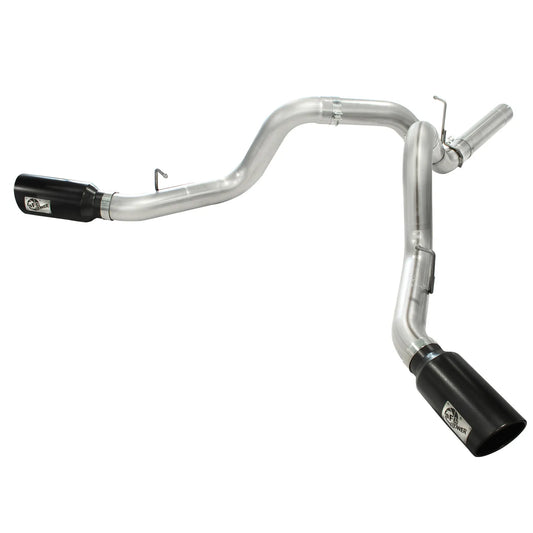 aFe Large Bore-HD 4in 409 SS DPF-Back Exhaust GM Diesel Trucks 11-16 V8-6.6L LML (49-44043-B)