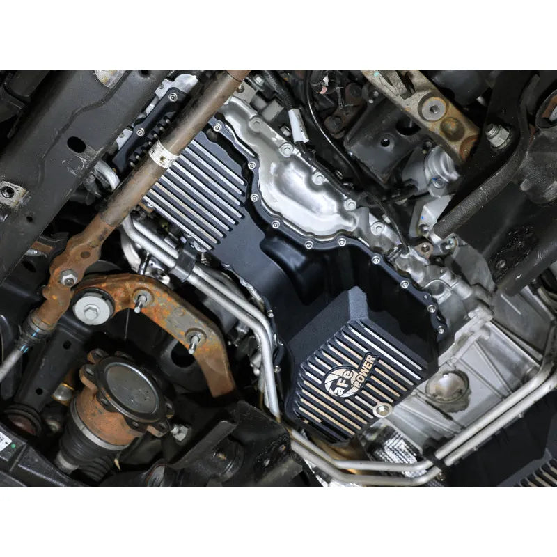 aFe 20-25 GM Diesel V8-6.6L L5P Oil Pan w/ Fins | Silverado 2500/3500 HD, Sierra 3500 HD (46-71370B)