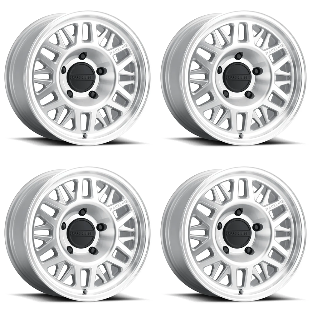 (set of 4) Raceline 451 Ryno Machined | 17x8.5" +0mm | 6x135mm Wheel