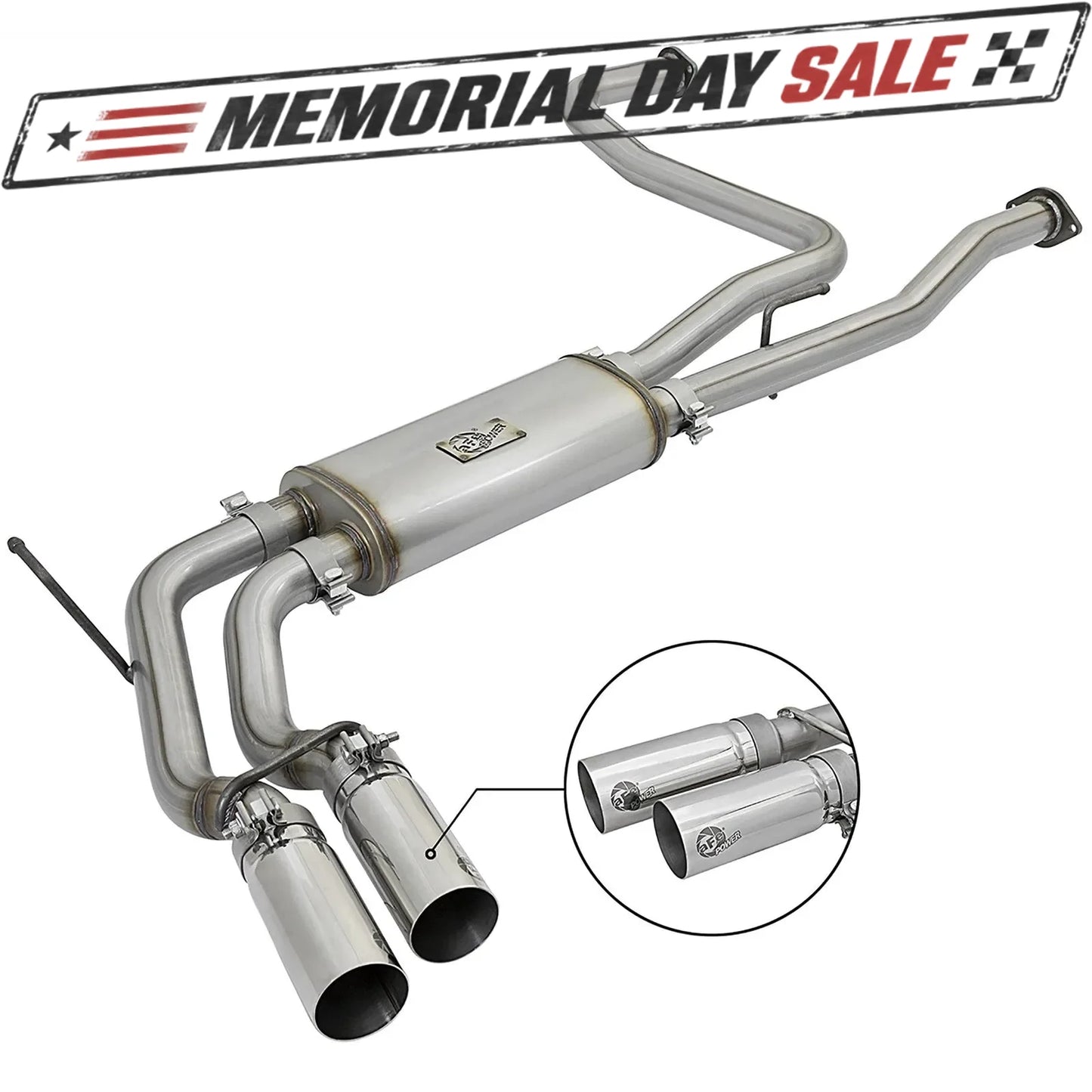 aFe Rebel Series 3in 409SS Cat-Back Exhaust | Nissan Titan V8 5.6L (04-15) (49-46124-P)