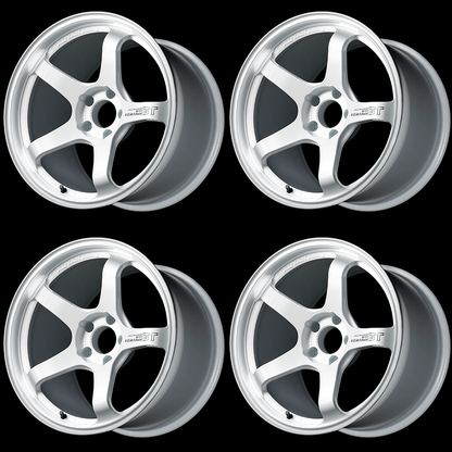 (set of 4) Advan GT Beyond Racing White | 17x9" +45mm | 5x114.3mm Wheel