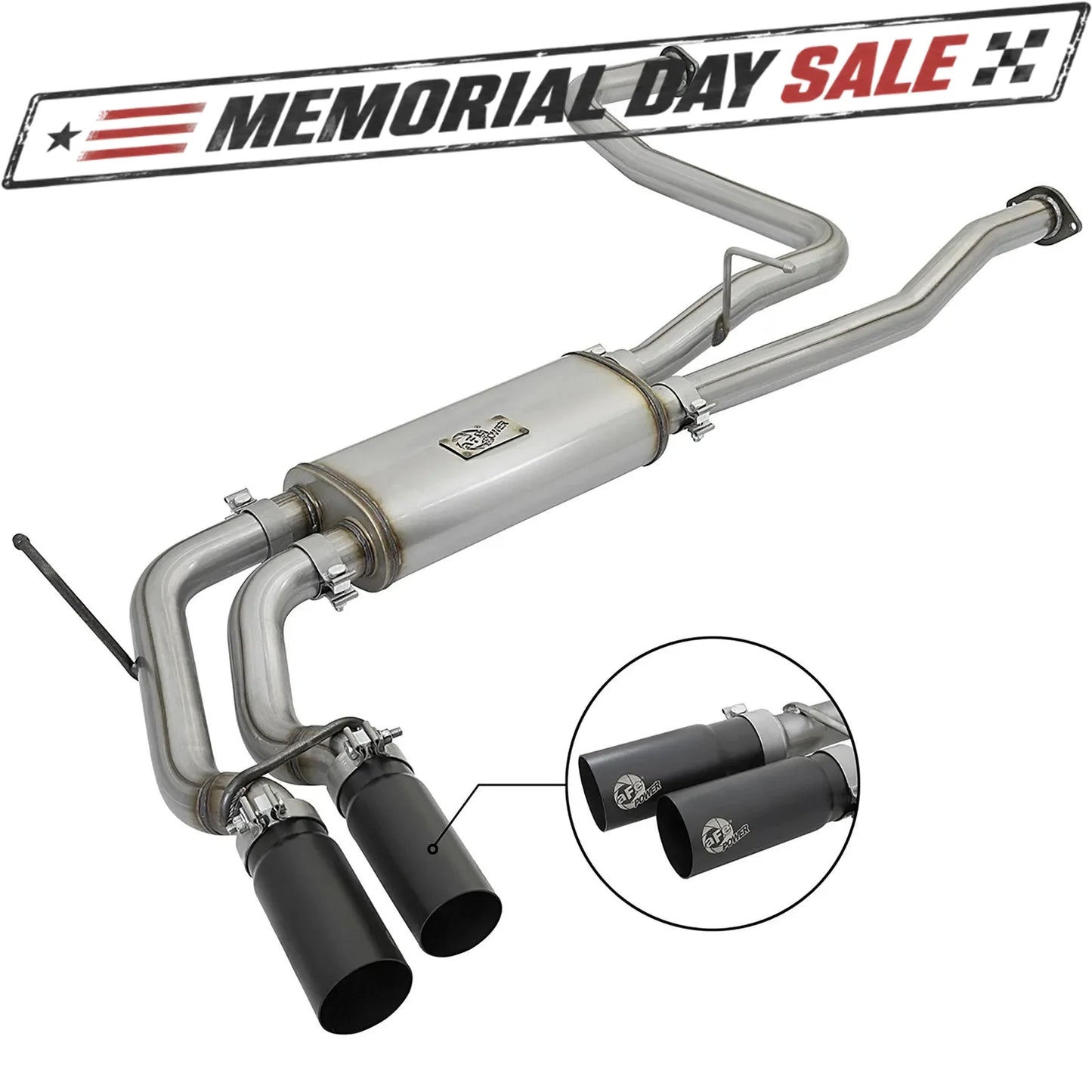 aFe Rebel Series 2-1/2 SS Cat-Back Exhaust | Nissan Titan V8 5.6L (16-17) (49-46126-B)
