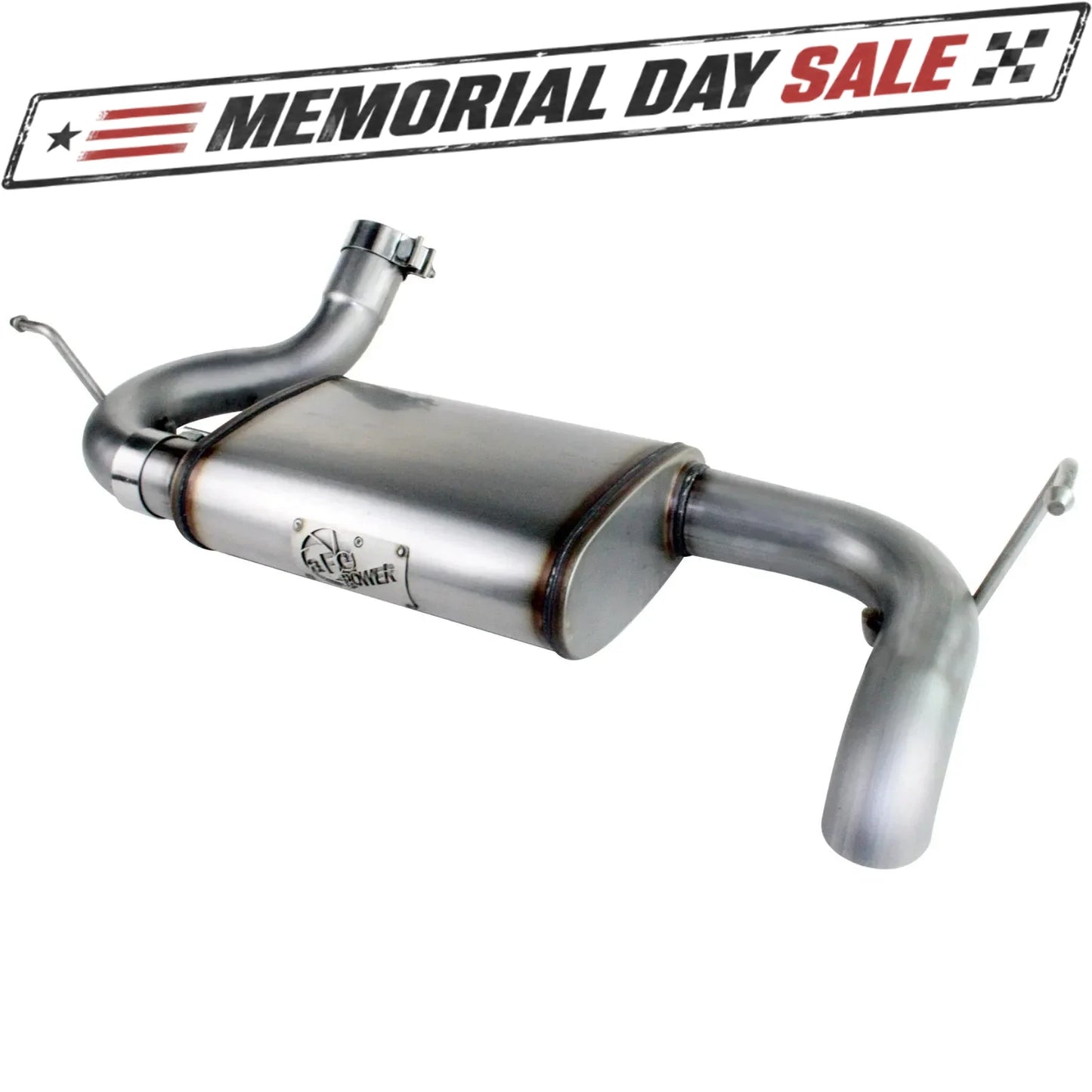 aFe 2.5in SS Axle-Back Exhaust Jeep Wrangler V6 3.6/3.8L (07-17) (49-46219)