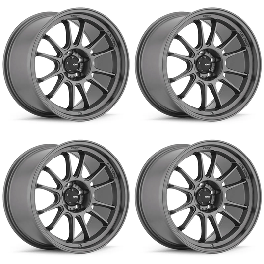 (set of 4) Konig Hypergram Matte Grey | 19x11" +40mm | 5x114.3mm Wheel