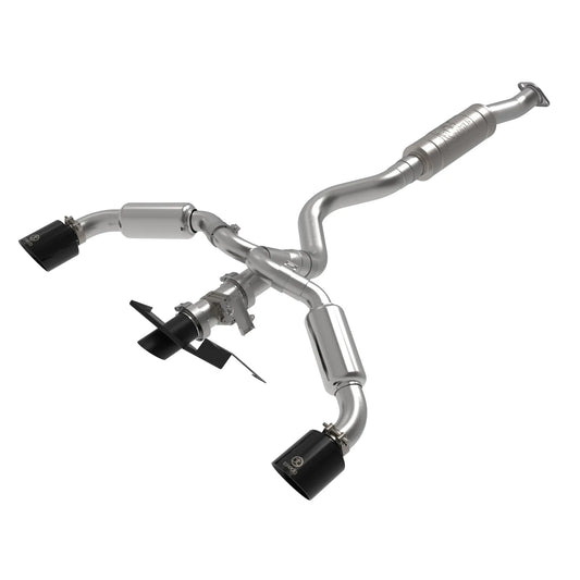 aFe Gemini XV 3in to 2-1/2in Black SS Cat-Back Exhaust | Toyota GR Corolla (23-24) (49-36067-B)