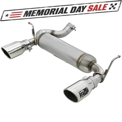 aFe 2.5in 409 SS Axle-Back Exhaust | Jeep Wrangler JK V6 3.6/3.8L (07+) (49-48061-P)