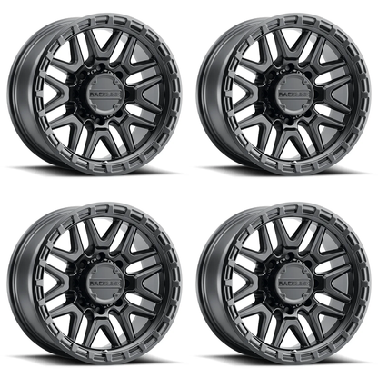 (set of 4) Raceline 953 Krank Satin Black | 18x9" +18mm | 6x139.7mm Wheel