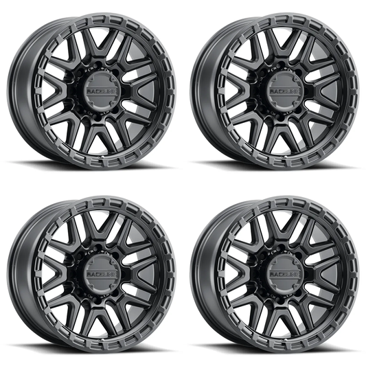(set of 4) Raceline 953 Krank Satin Black | 18x9" +18mm | 6x139.7mm Wheel