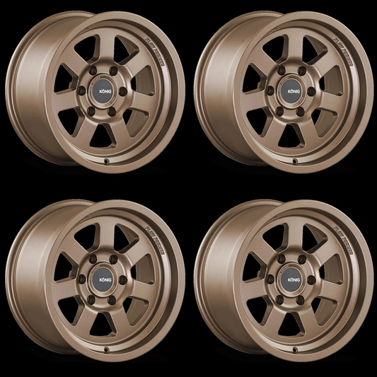 (set of 4) Konig HT2 Satin Bronze | 18x9" +0mm | 6x139.7mm Wheel